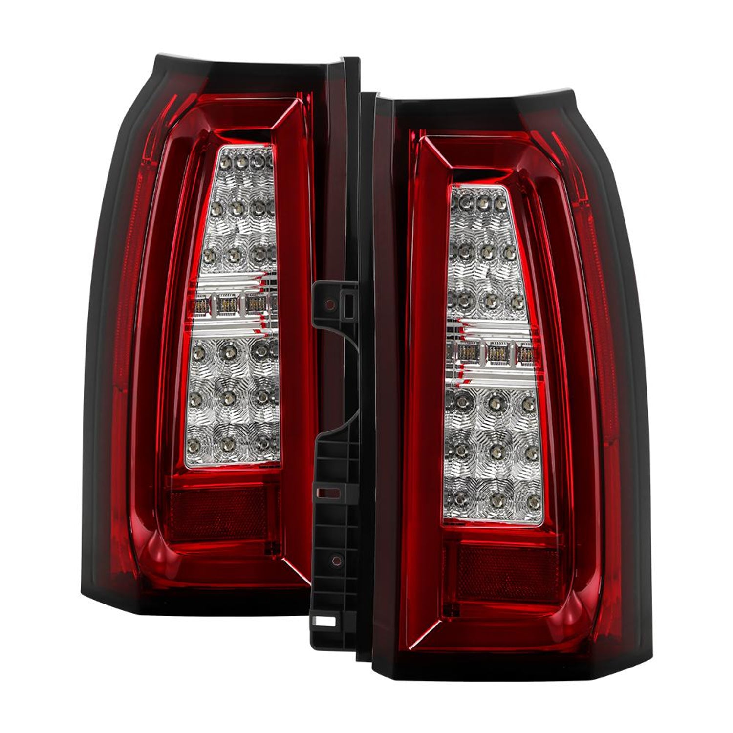 Red Clear LED Tail Lights <br>15-19 Chevrolet Suburban Tahoe 16-19 Suburban 3500 HD