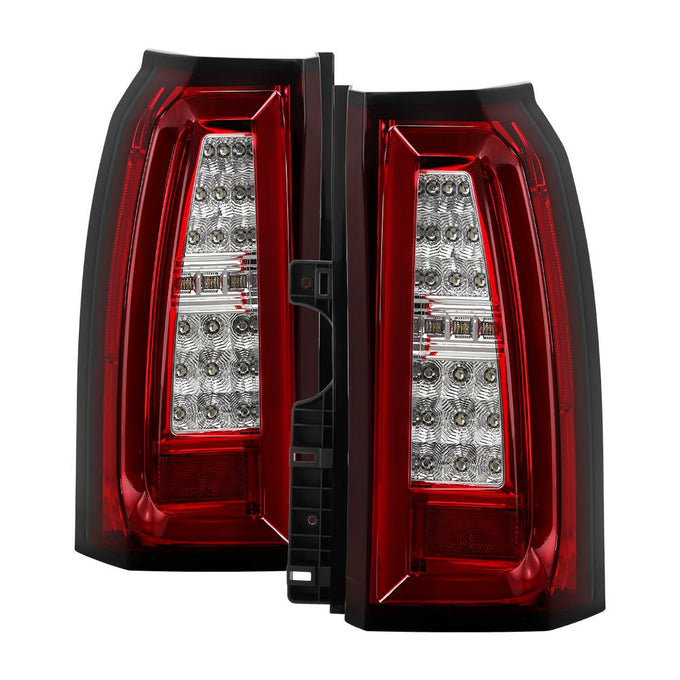 Red Clear LED Tail Lights <br>15-19 Chevrolet Suburban Tahoe 16-19 Suburban 3500 HD