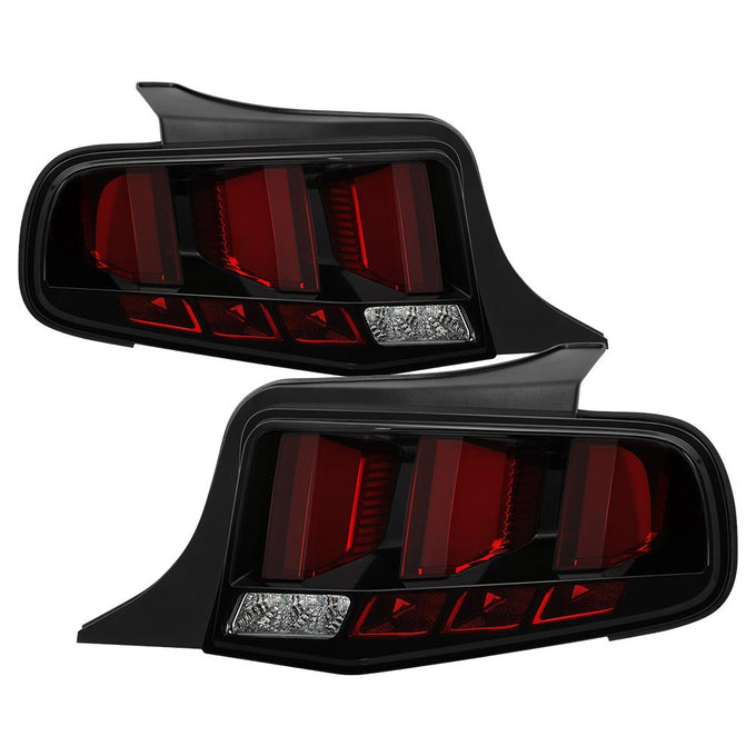 Black LED Tail Lights <br>10-12 Ford Mustang