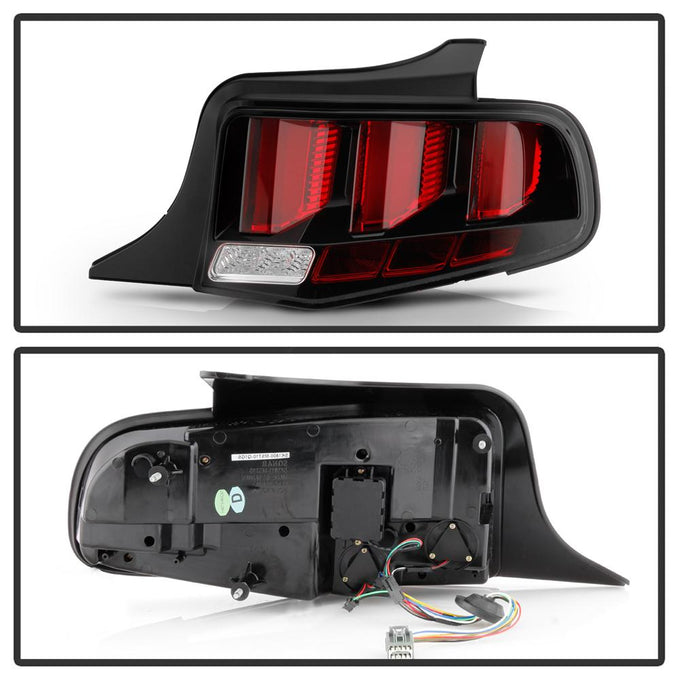 Black LED Tail Lights <br>10-12 Ford Mustang