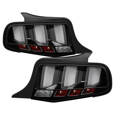 Black LED Tail Lights <br>10-12 Ford Mustang