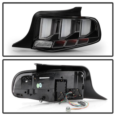 Black LED Tail Lights <br>10-12 Ford Mustang