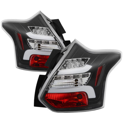 Black LED Tail Lights <br>12-14 Ford Focus