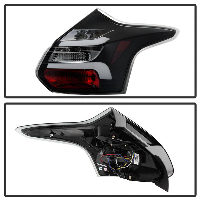Black LED Tail Lights <br>12-14 Ford Focus