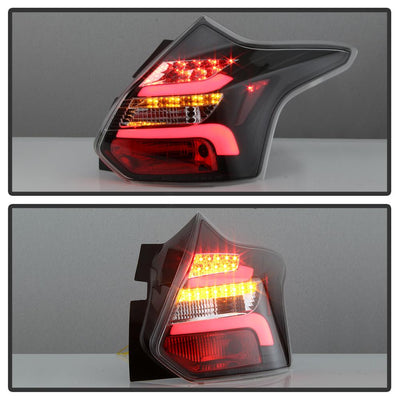 Black LED Tail Lights <br>12-14 Ford Focus