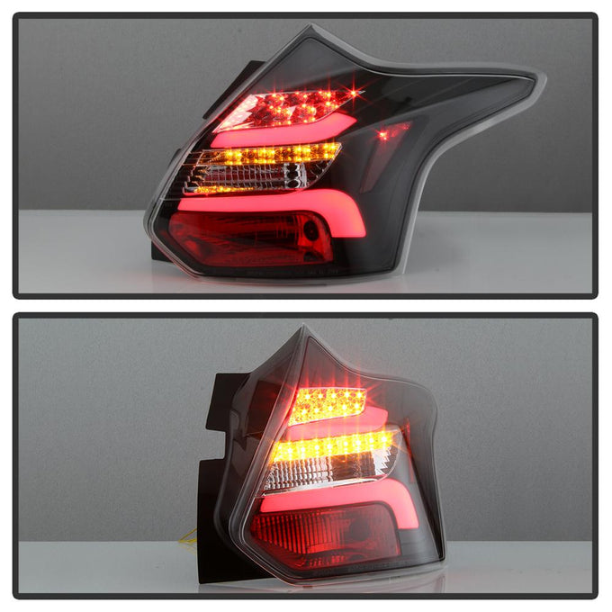 Black LED Tail Lights <br>12-14 Ford Focus