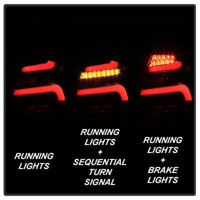 Black LED Tail Lights <br>12-14 Ford Focus