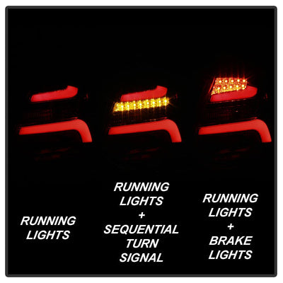 Black Smoke LED Tail Lights <br>12-14 Ford Focus