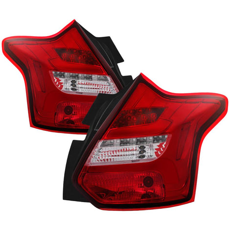 Red Clear LED Tail Lights <br>12-14 Ford Focus