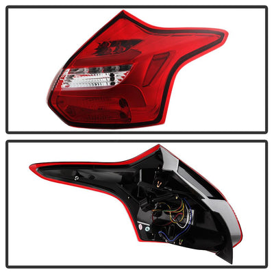 Red Clear LED Tail Lights <br>12-14 Ford Focus