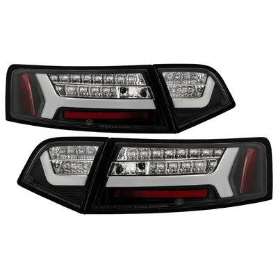 Black LED Tail Lights <br>09-12 Audi A6 A6 Quattro