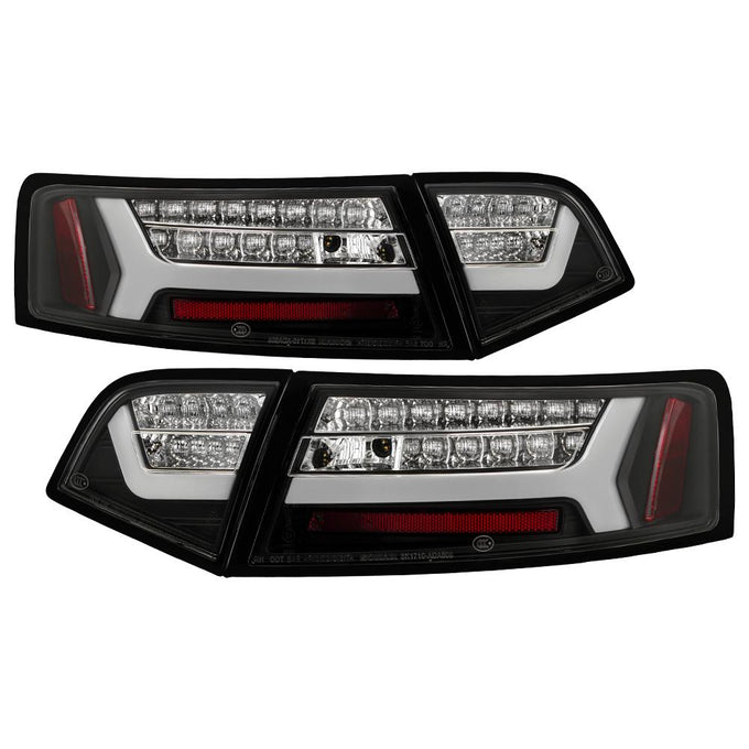 Black LED Tail Lights <br>09-12 Audi A6 A6 Quattro