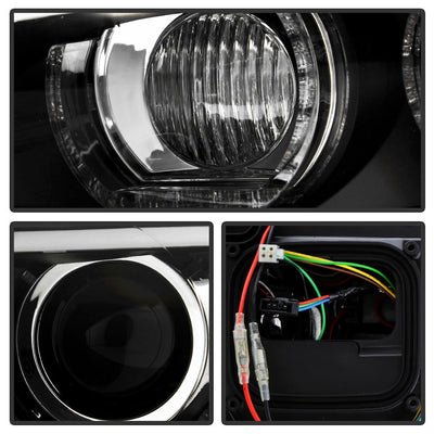 LED DRL Black Projector Headlights <br>08-10 BMW 328i 335i M3 2008 BMW 328xi 335xi