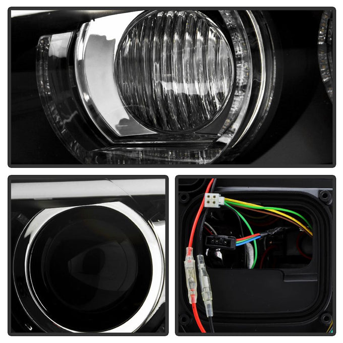 LED DRL Black Projector Headlights <br>08-10 BMW 328i 335i M3 2008 BMW 328xi 335xi