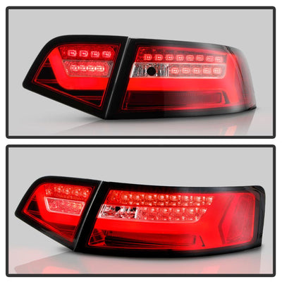 Red Clear LED Tail Lights <br>09-12 Audi A6 A6 Quattro