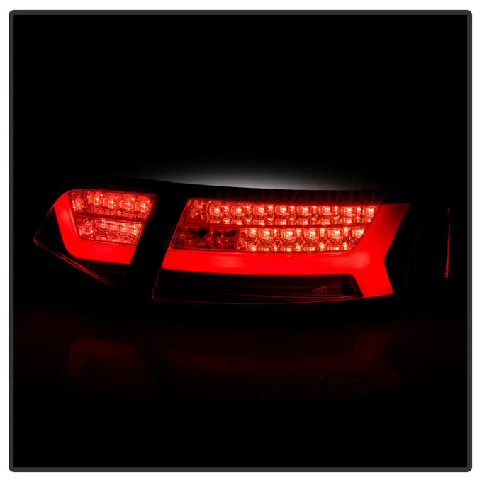 Red Clear LED Tail Lights <br>09-12 Audi A6 A6 Quattro