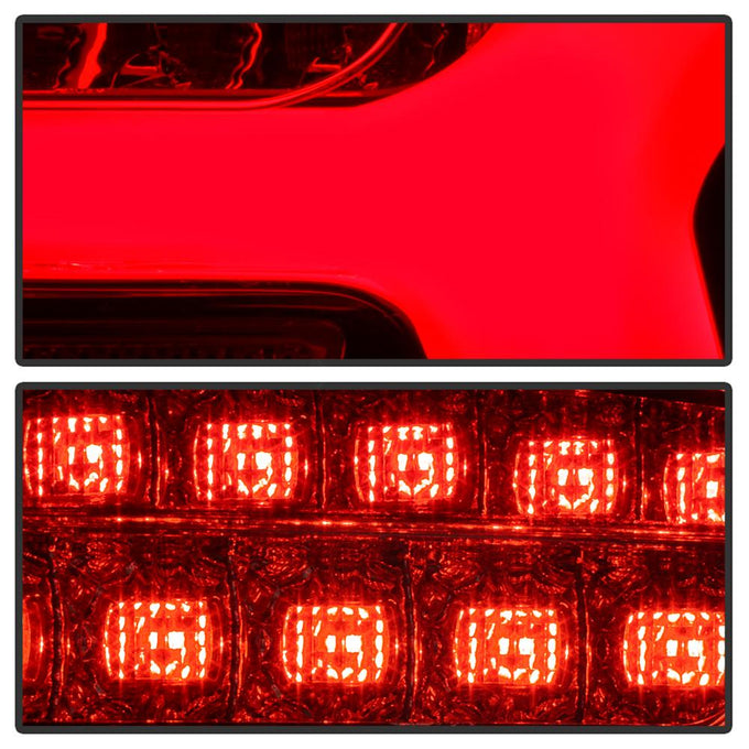 Red Clear LED Tail Lights <br>09-12 Audi A6 A6 Quattro
