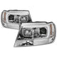 Version 2 Chrome Light Bar Projector Headlights <br>99-04 Jeep Grand Cherokee