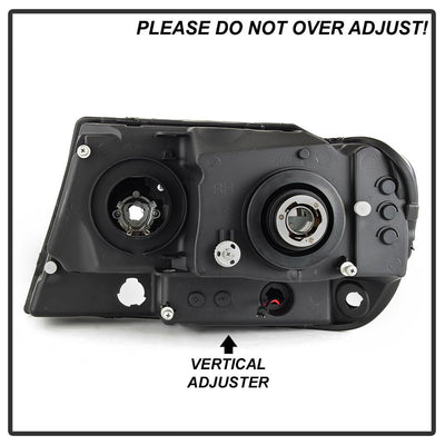 Version 2 Chrome Light Bar Projector Headlights <br>99-04 Jeep Grand Cherokee