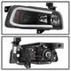 Light Bar LED Black 1 Piece Projector Headlights <br>06-10 Dodge Charger