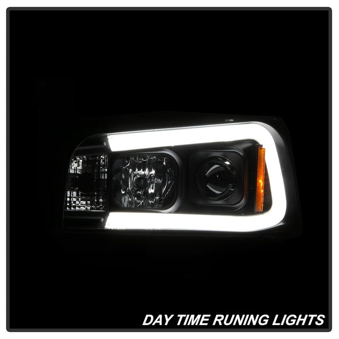 Light Bar LED Black 1 Piece Projector Headlights <br>06-10 Dodge Charger