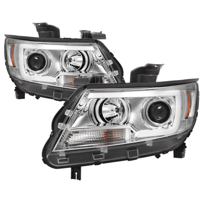 Light Bar LED Chrome Projector Headlights <br>15-19 Chevrolet Colorado