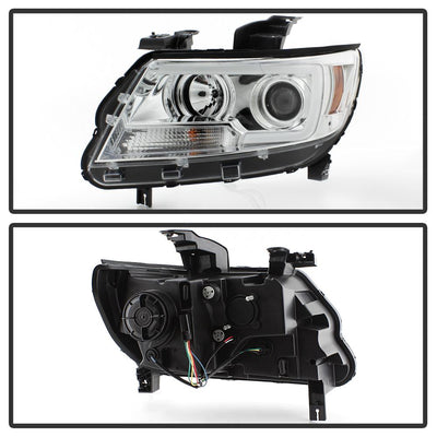 Light Bar LED Chrome Projector Headlights <br>15-19 Chevrolet Colorado