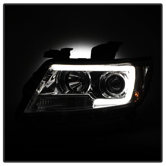 Light Bar LED Chrome Projector Headlights <br>15-19 Chevrolet Colorado