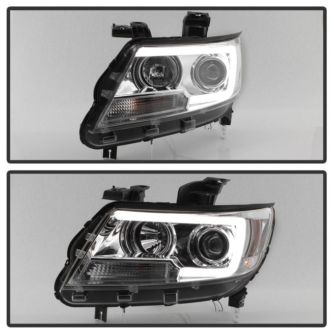 Light Bar LED Chrome Projector Headlights <br>15-19 Chevrolet Colorado