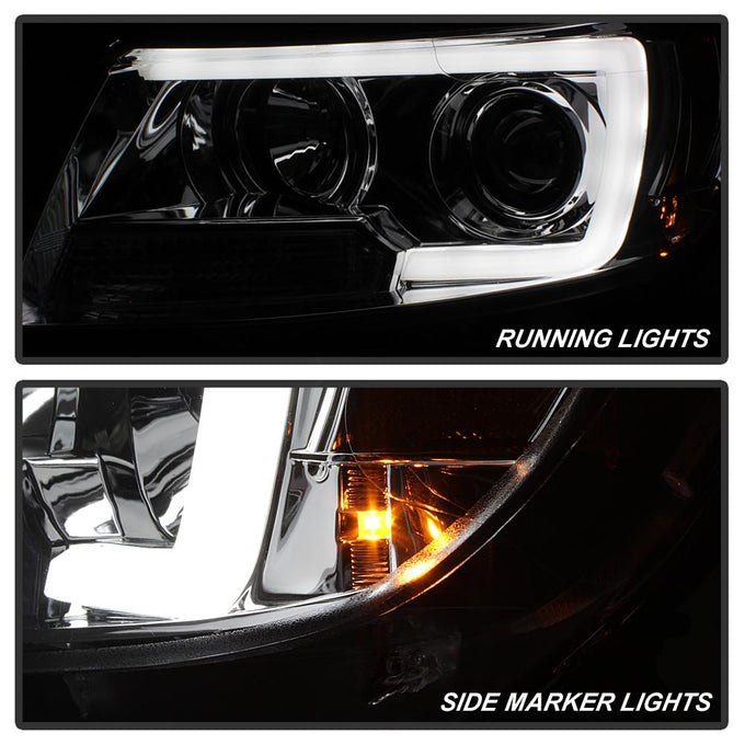Light Bar LED Chrome Projector Headlights <br>15-19 Chevrolet Colorado