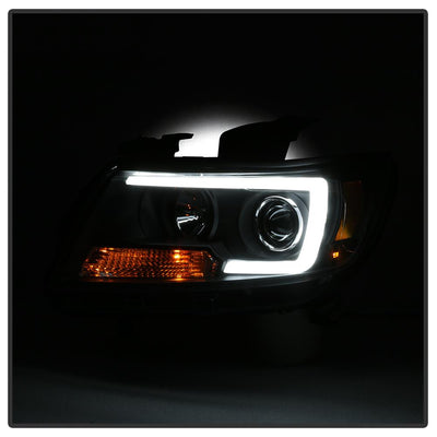 Light Bar LED Black Projector Headlights <br>15-19 Chevrolet Colorado