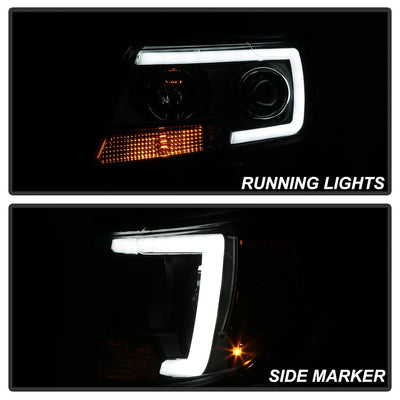 Light Bar LED Black Projector Headlights <br>15-19 Chevrolet Colorado