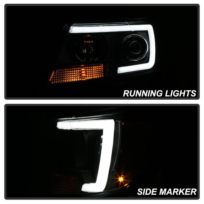 Light Bar LED Black Projector Headlights <br>15-19 Chevrolet Colorado