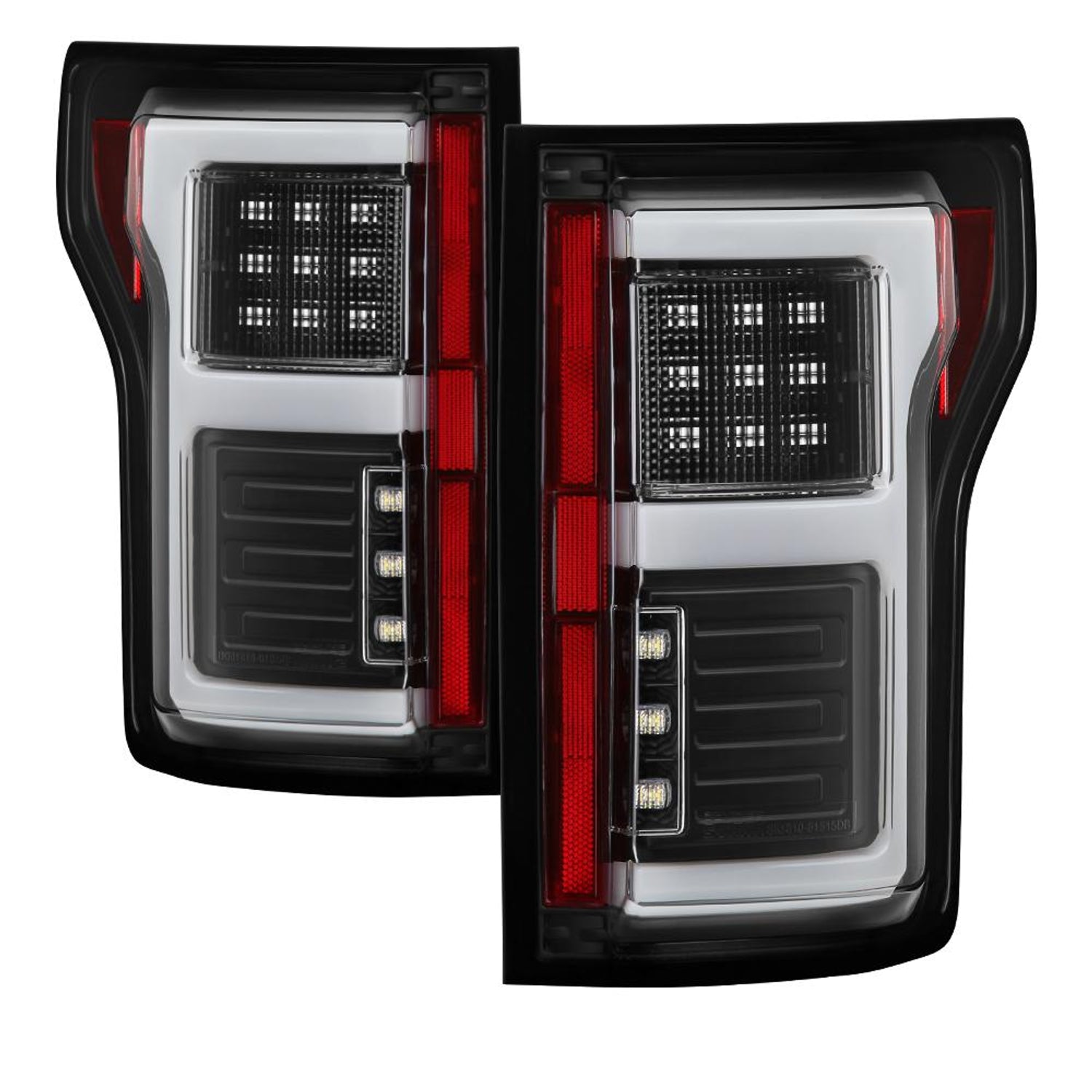 Black LED Tail Lights <br>15-17 Ford F-150
