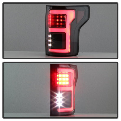 Black LED Tail Lights <br>15-17 Ford F-150