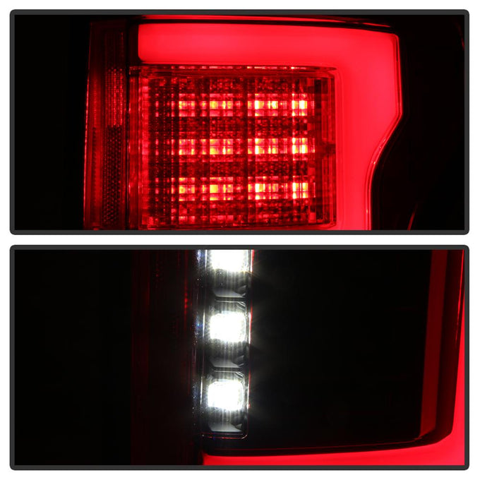 Red Clear LED Tail Lights <br>15-17 Ford F-150