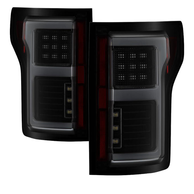 Black Smoke LED Tail Lights <br>15-17 Ford F-150