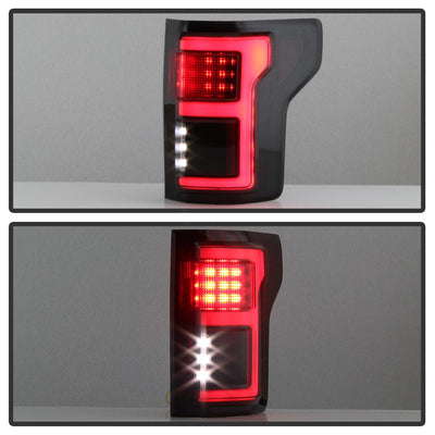 Black Smoke LED Tail Lights <br>15-17 Ford F-150