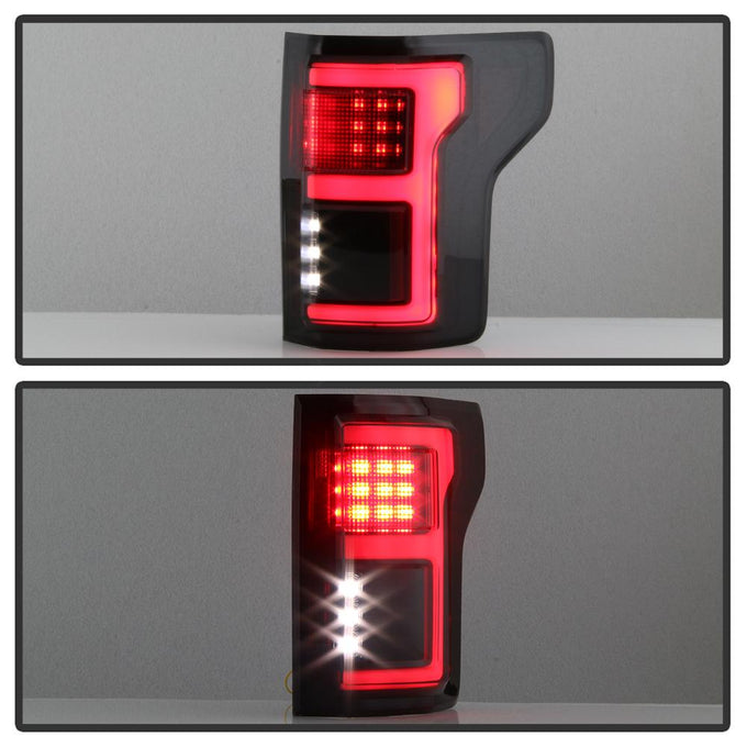 Black Smoke LED Tail Lights <br>15-17 Ford F-150