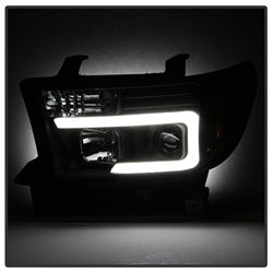 Version 2 Black Light Bar DRL Projector Headlights <br>07-13 Toyota Tundra 08-13 Toyota Sequoia