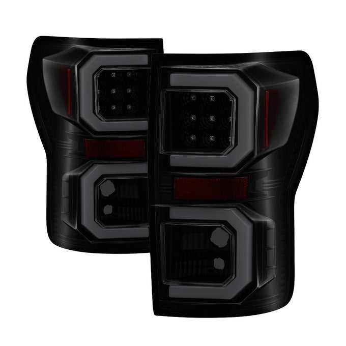 Version 2 Black Smoke LED Tail Lights <br>07-13 Toyota Tundra