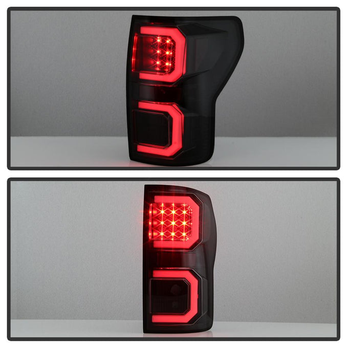 Version 2 Black Smoke LED Tail Lights <br>07-13 Toyota Tundra