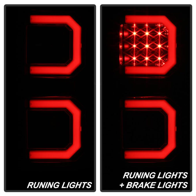 Version 2 Black Smoke LED Tail Lights <br>07-13 Toyota Tundra