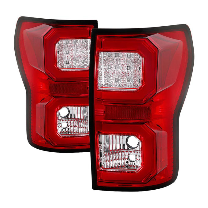Version 2 Red Clear LED Tail Lights <br>07-13 Toyota Tundra
