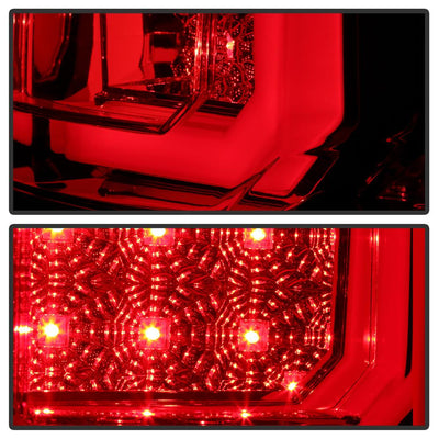 Version 2 Red Clear LED Tail Lights <br>07-13 Toyota Tundra