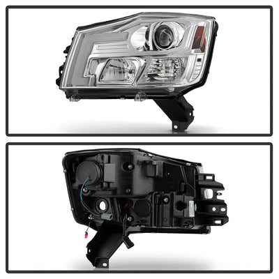 Version 2 Chrome Projector Headlights <br>05-07 Nissan Armada 04-15 TITAN 2004 Pathfinder Armada