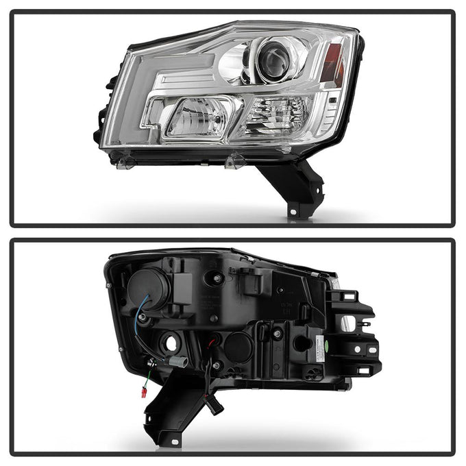 Version 2 Chrome Projector Headlights <br>05-07 Nissan Armada 04-15 TITAN 2004 Pathfinder Armada