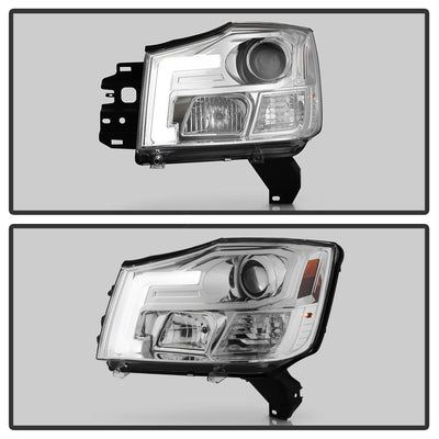 Version 2 Chrome Projector Headlights <br>05-07 Nissan Armada 04-15 TITAN 2004 Pathfinder Armada