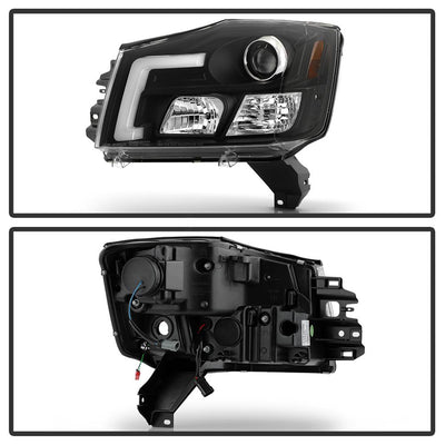 Version 2 Black Projector Headlights <br>05-07 Nissan Armada 04-15 TITAN 2004 Pathfinder Armada
