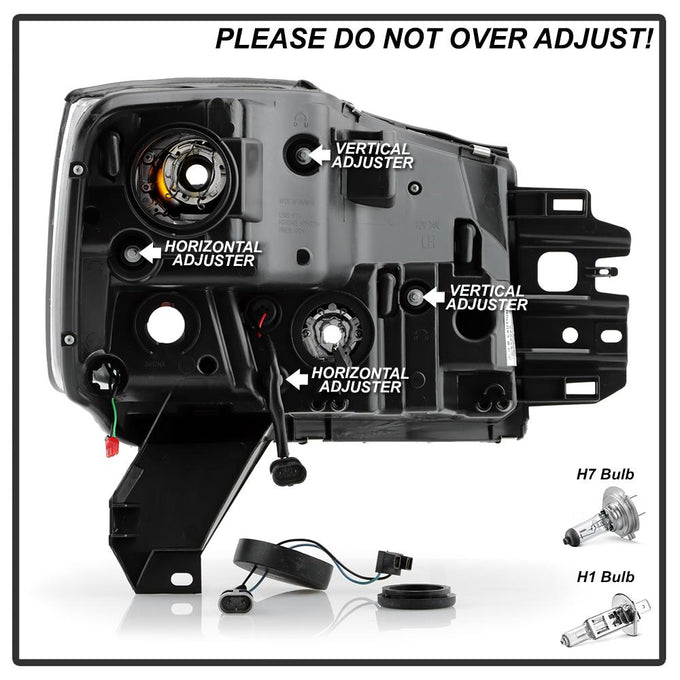 Version 2 Black Projector Headlights <br>05-07 Nissan Armada 04-15 TITAN 2004 Pathfinder Armada